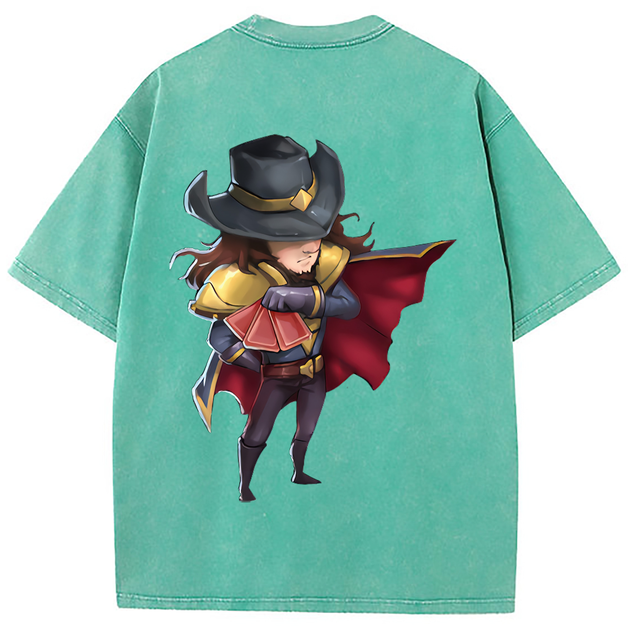 （画像用） リーグ・オブ・レジェンド League of Legends LOL 綿100% ヴィンテージ風 半袖Tシャツ（背面プリント）